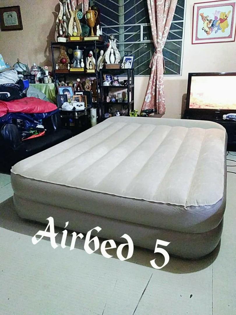 Adventuridge pillow raised queen size airbed with built electric