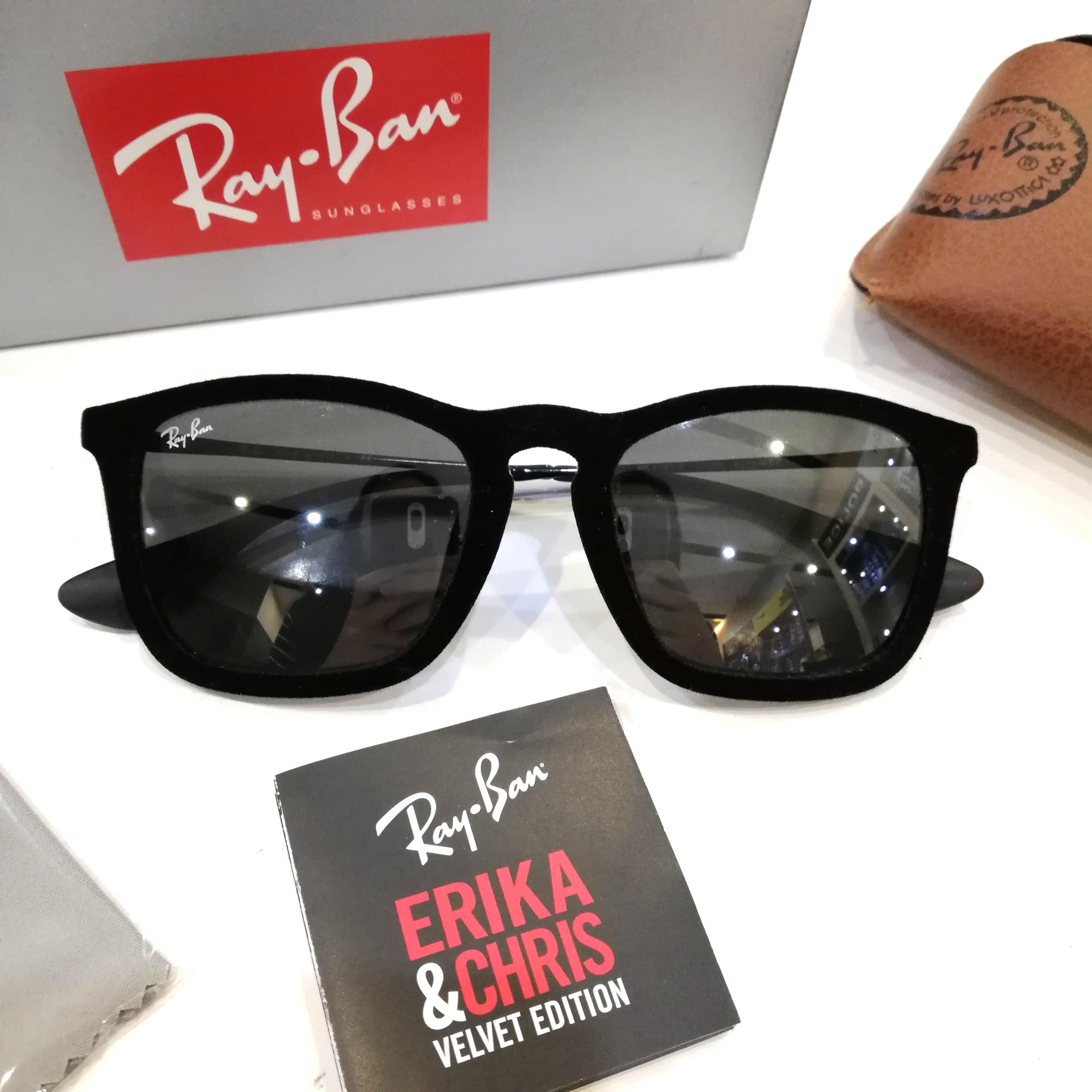 Receiving machine Simulate Stand up instead Authentic RAYBAN Velvet Edition Unisex Sunglasses (RB4187-F CHRIS 6075/6G),  Luxury, Accessories on Carousell