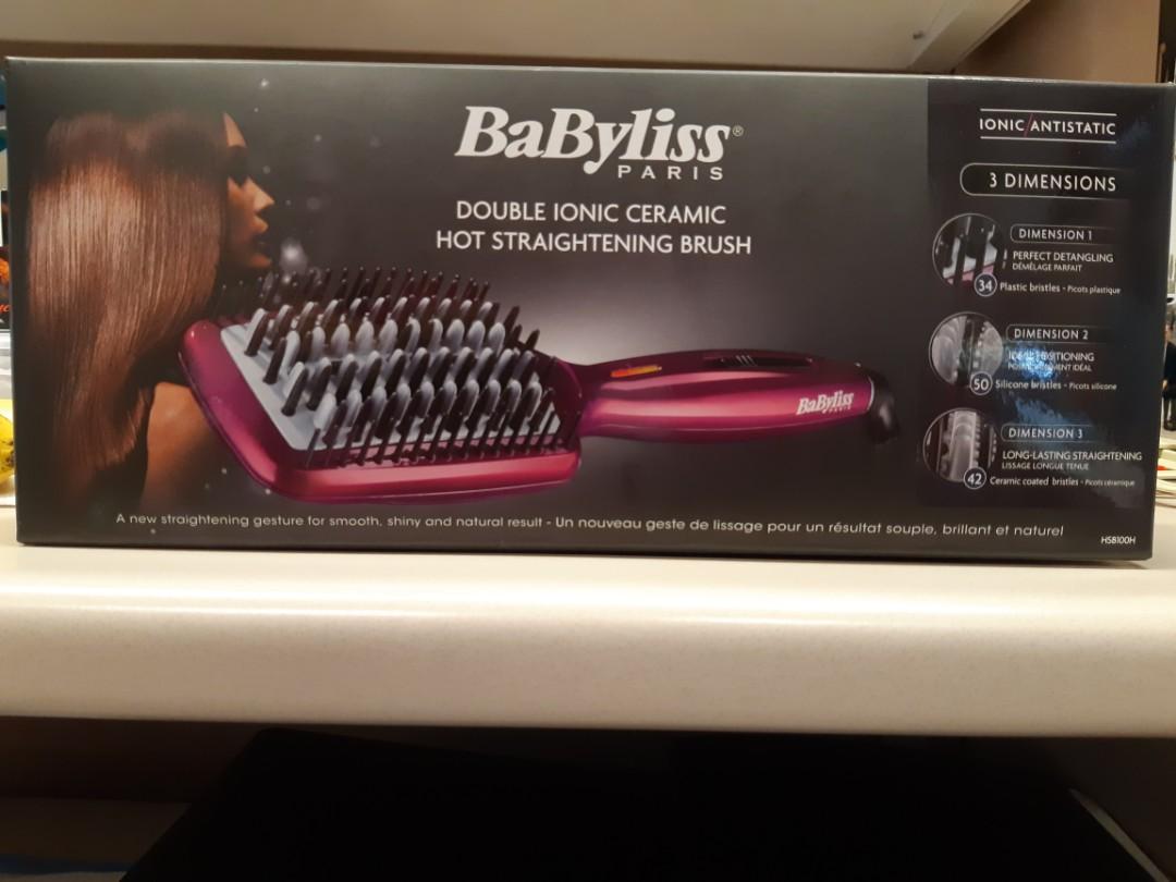 babyliss ionic hair straightener brush