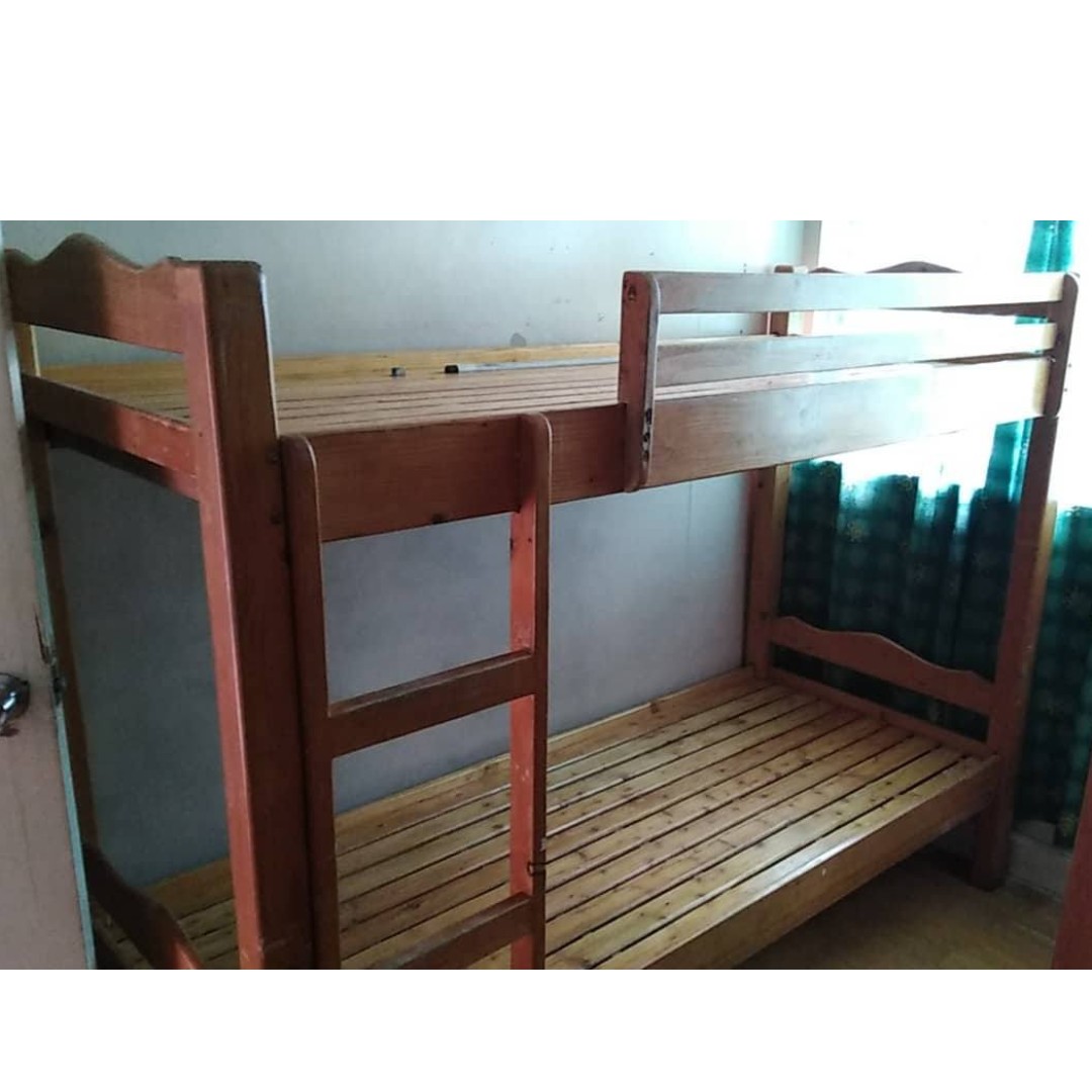 Best Value Pre Loved Double Deck Beds Wooden Palochina Furniture Home Living Furniture Bed Frames Mattresses On Carousell