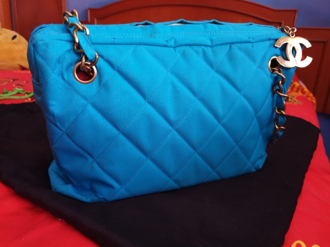 Chanel canvas bag, Luxury, Bags & Wallets on Carousell