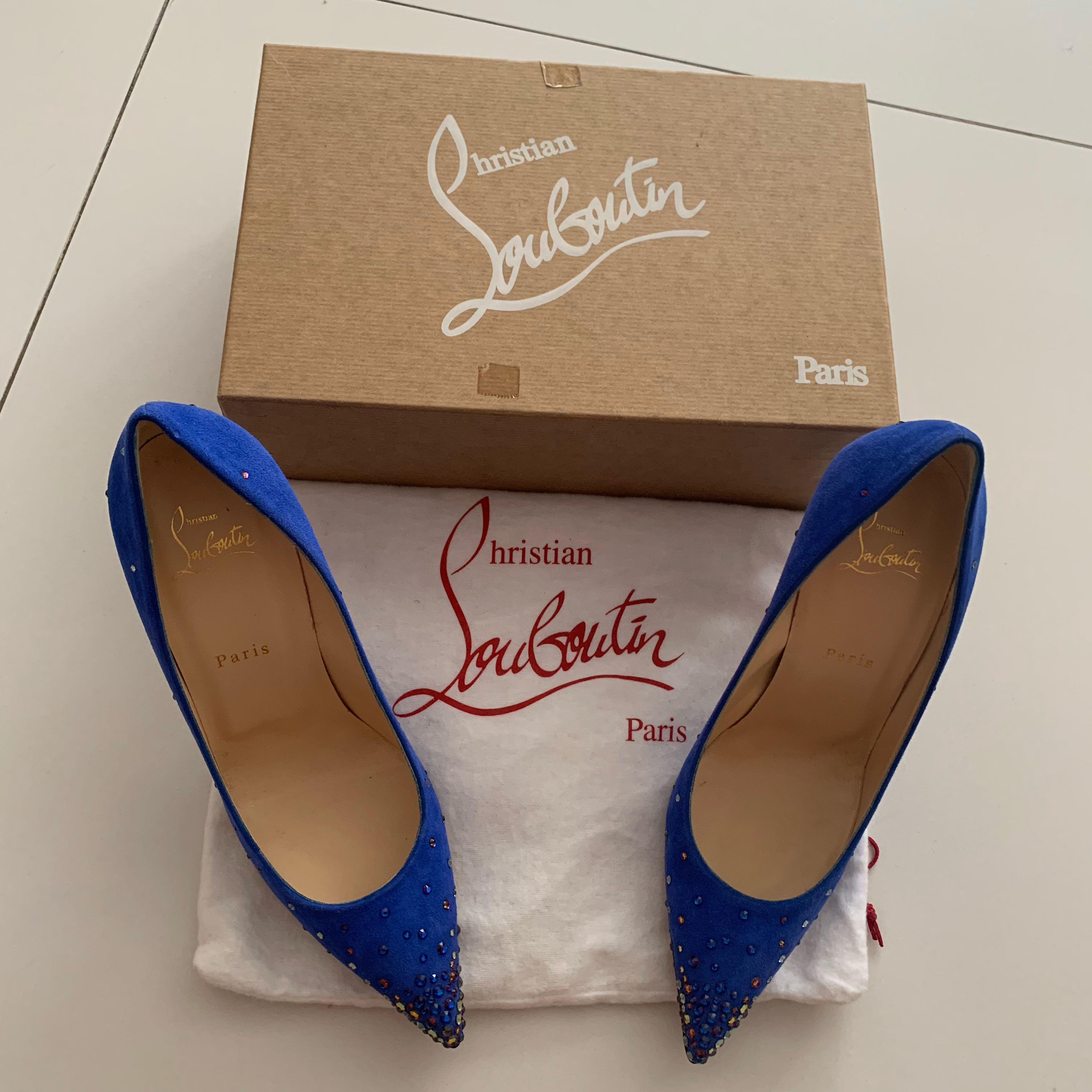 Brand new Christian Louboutin crystal blue, Women's Fashion, Footwear