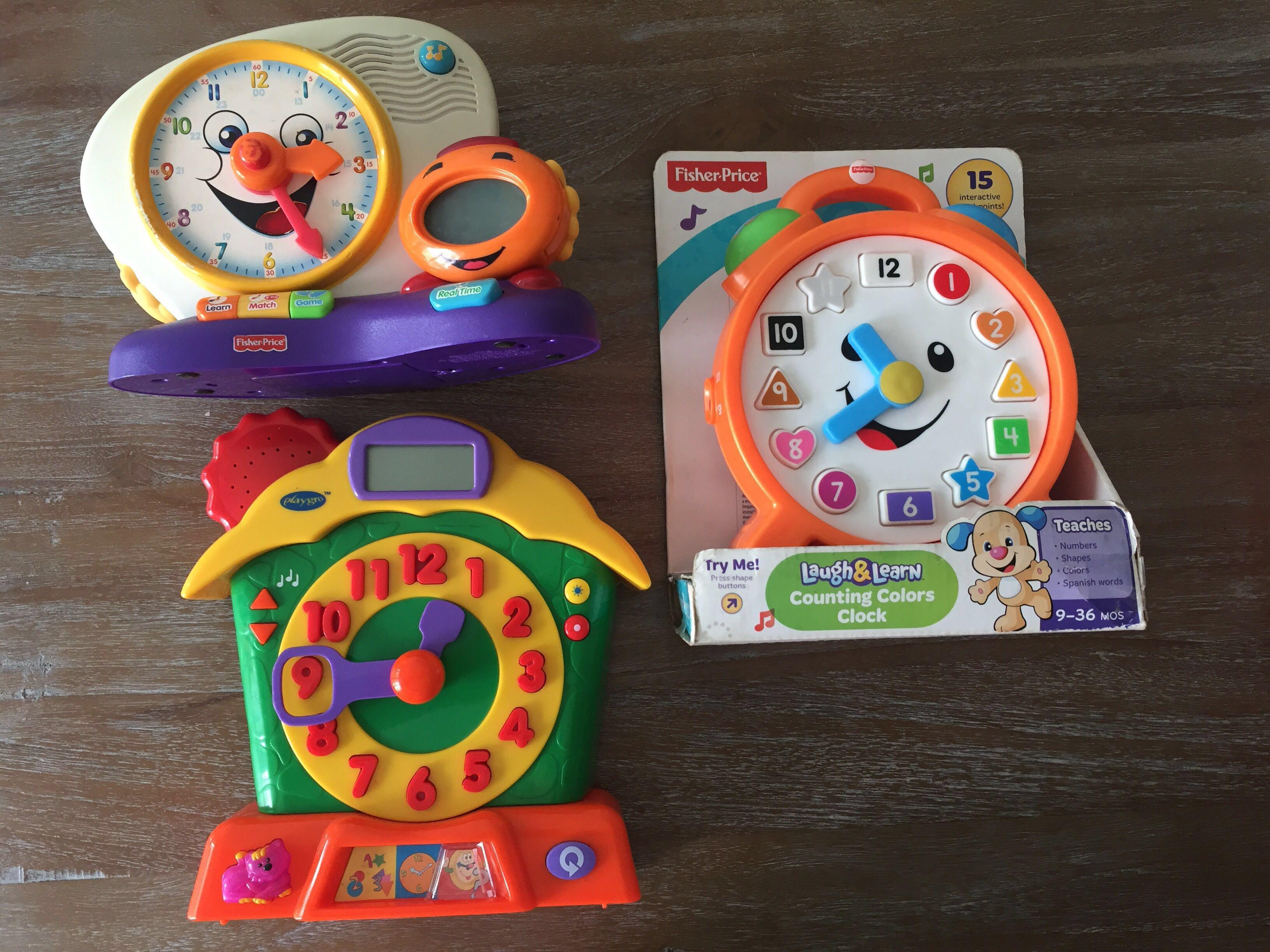 toy clock to teach time