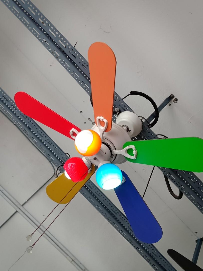 Colourful Ceiling Fan With Light Home Liances Cooling Air Colourful Ceiling Fan With Light Home
