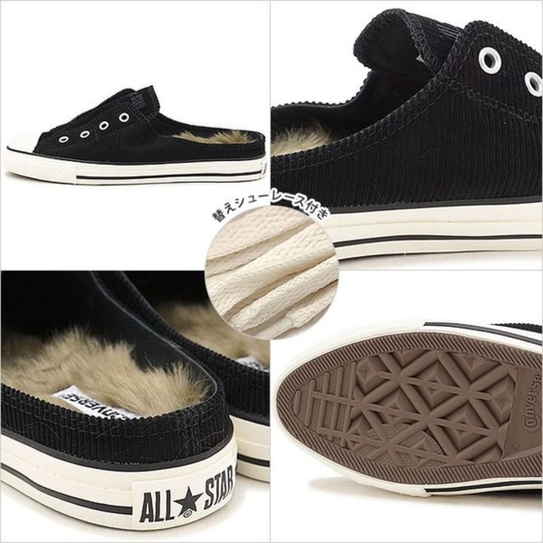 CONVERSE ALL STAR S CORDUROY SLIP OX MULES BLACK