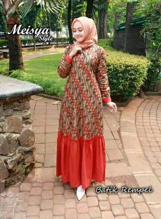 Model Baju Gamis Batik Rempel - Gamis Batik Wanita Terbaru ...