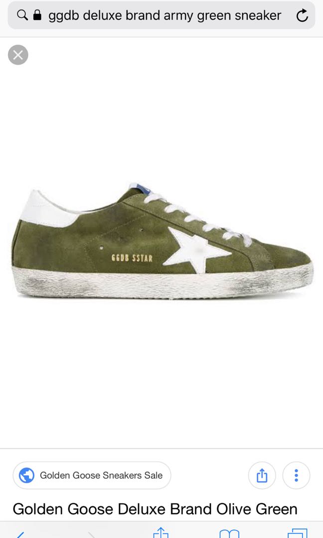 olive green golden goose sneakers