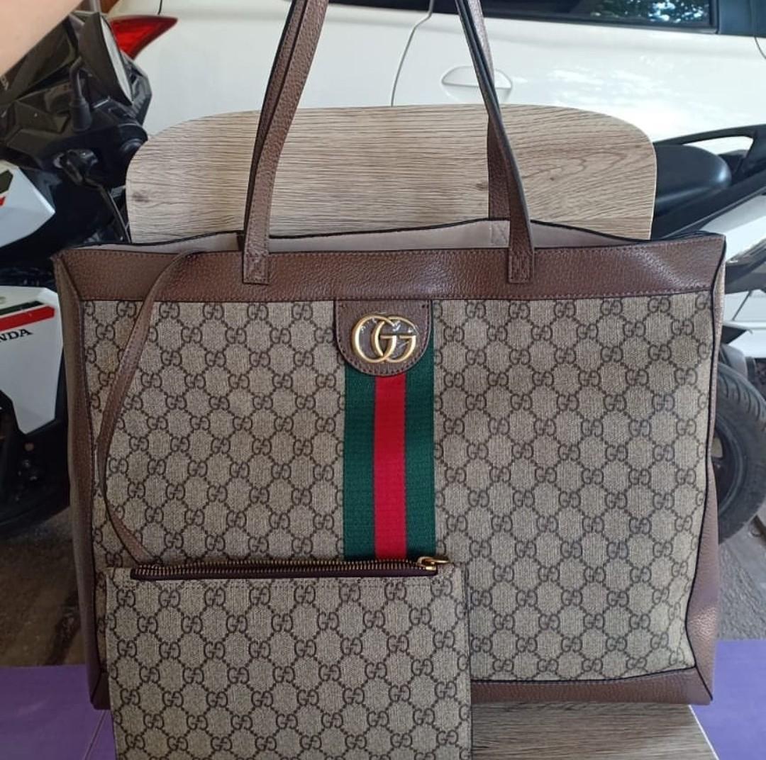 Gucci Tote Bag, Fesyen Wanita, Tas & Dompet di Carousell