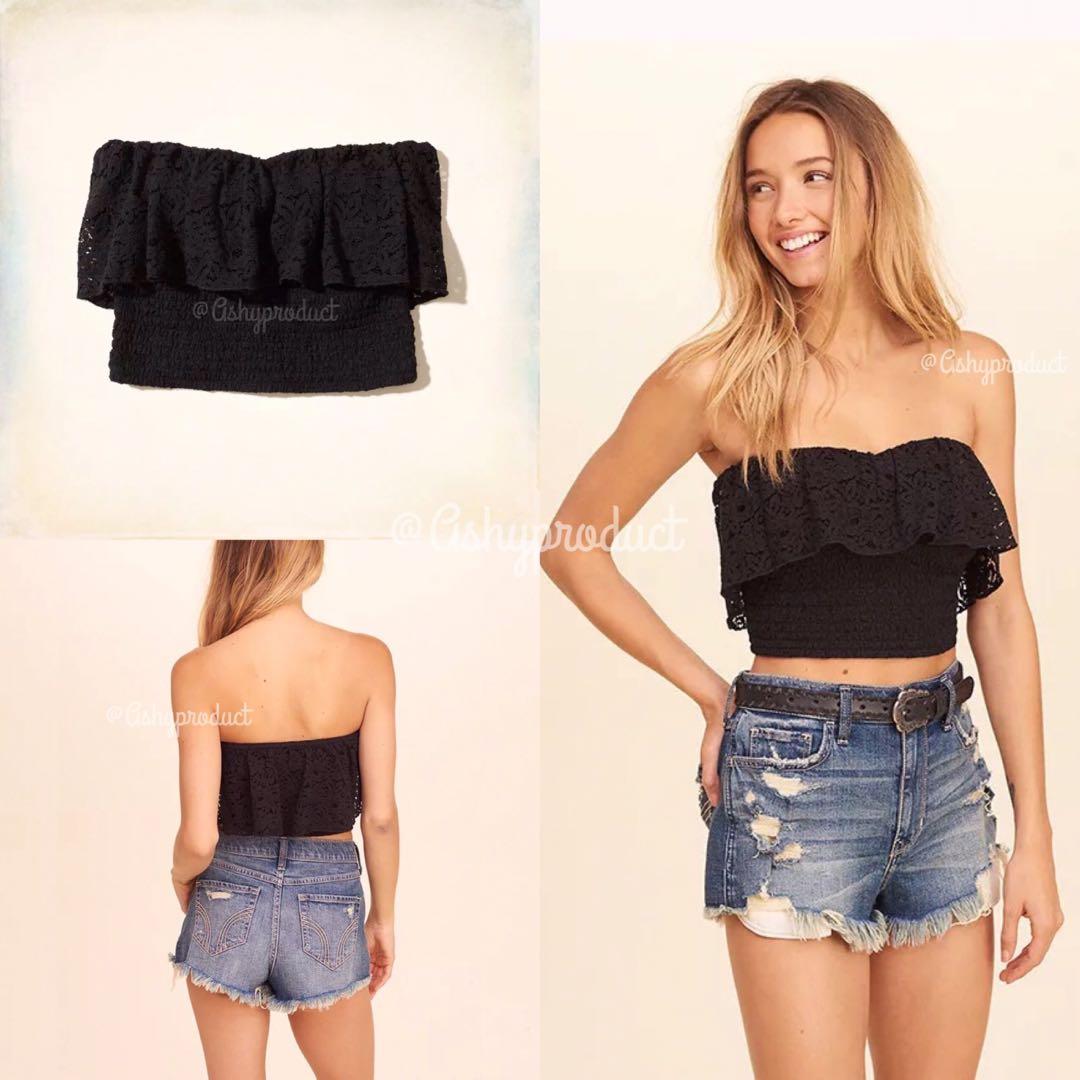 hollister strapless top