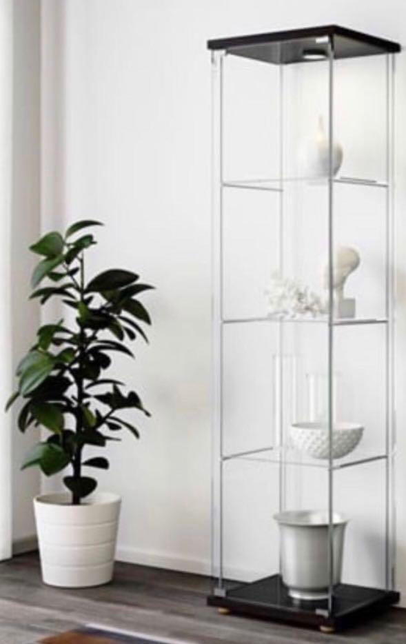 Ikea Glass Display Cabinet Furniture Shelves Drawers On Carousell