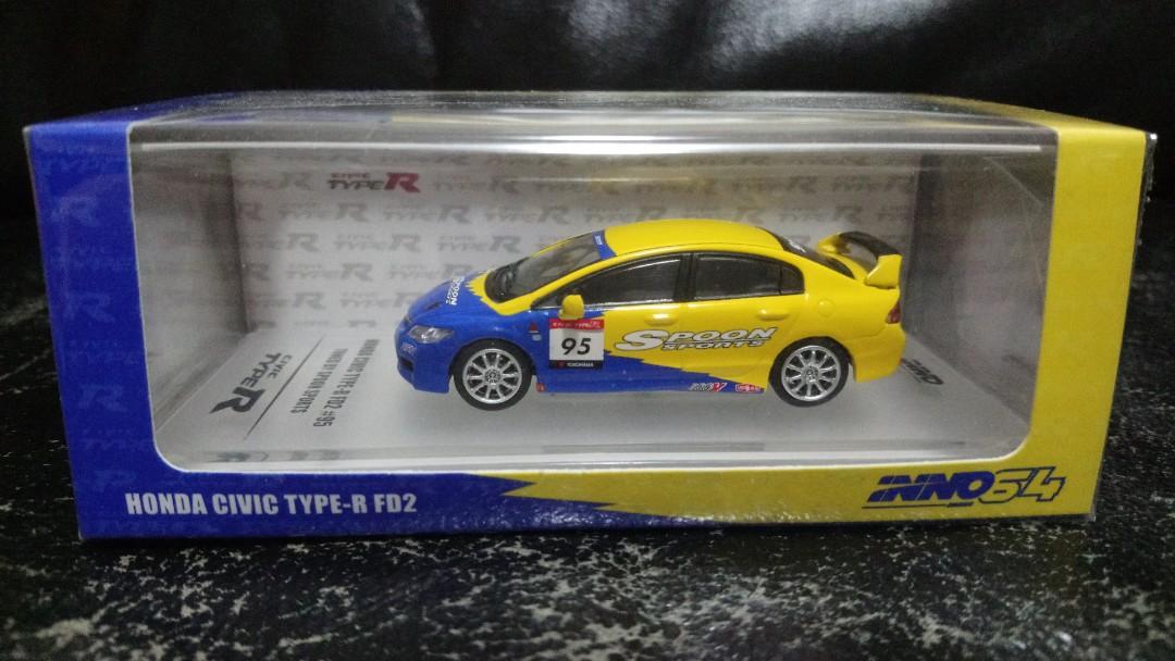 Inno 64 Honda Civic Type R FD2 Spoon Sports Tiny, 興趣及遊戲, 玩具