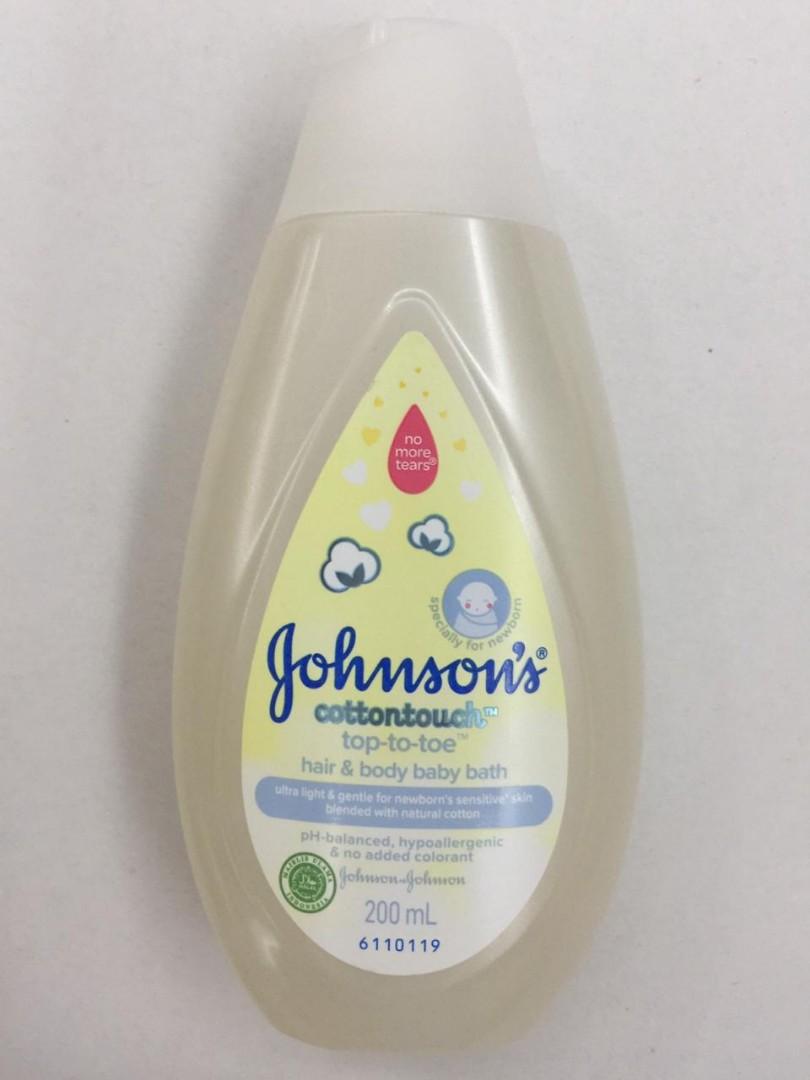 Johnsons Cottontouch Top To Toe Hair Body Baby Bath 200 Ml Bayi