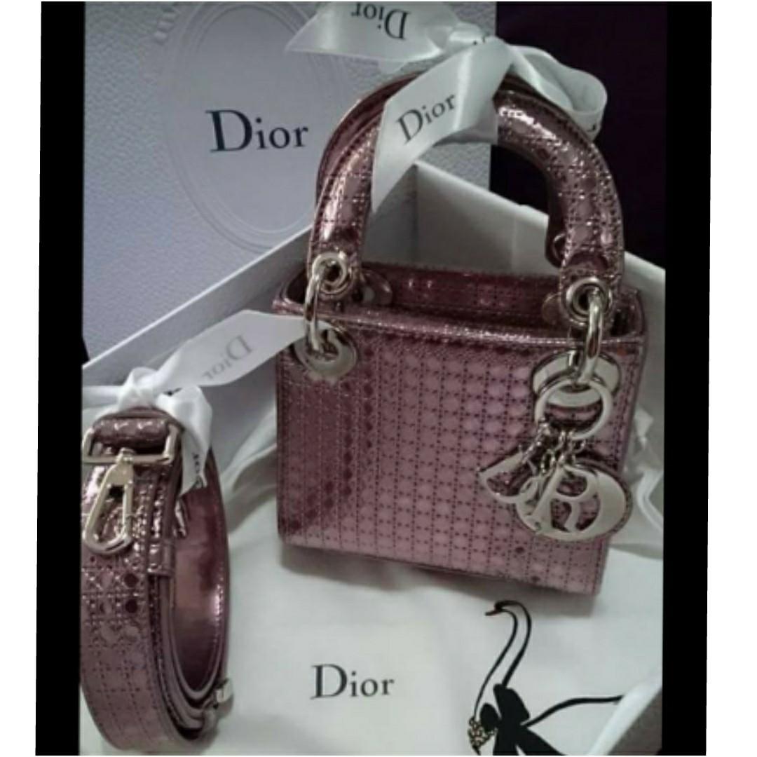 Christian dior top metallic bag