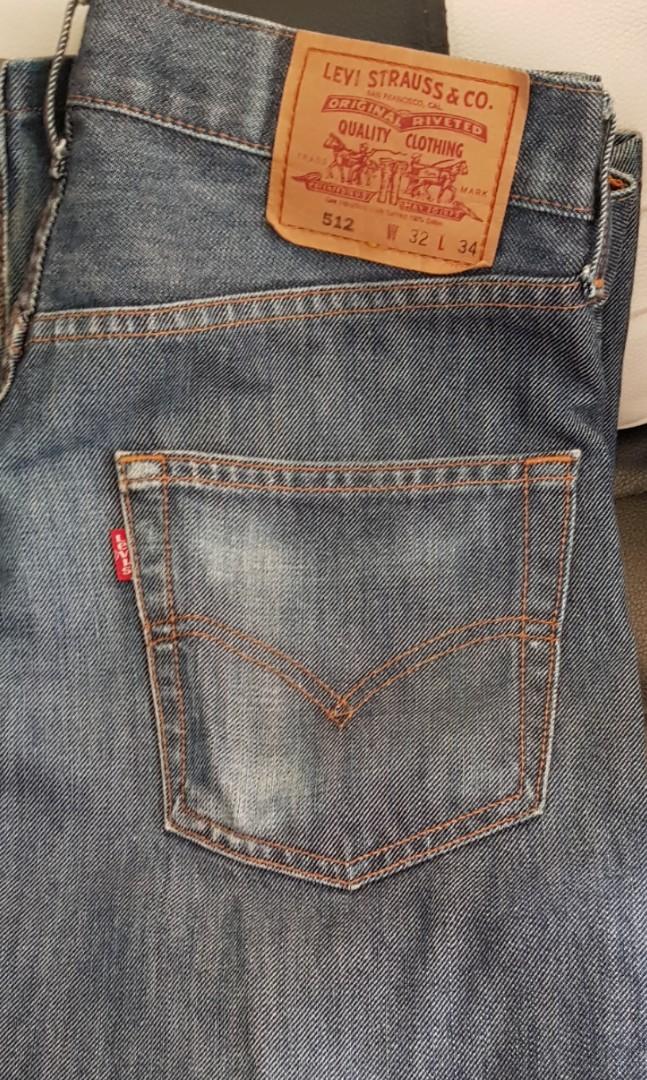 Levi's Jeans 512 Jeans W32 L34, Men's Fashion, Bottoms, Jeans on Carousell