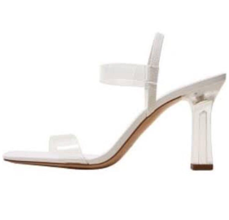 mango clear heels