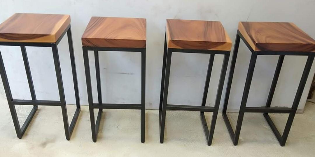 Metal And Wood Bar Stool Home Furniture Furniture Fixtures