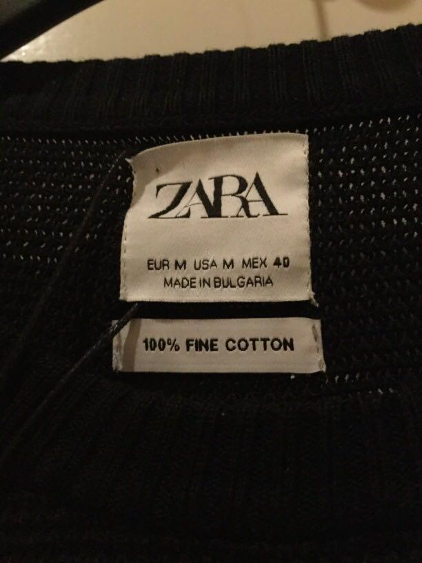 Black jumper top mens zara