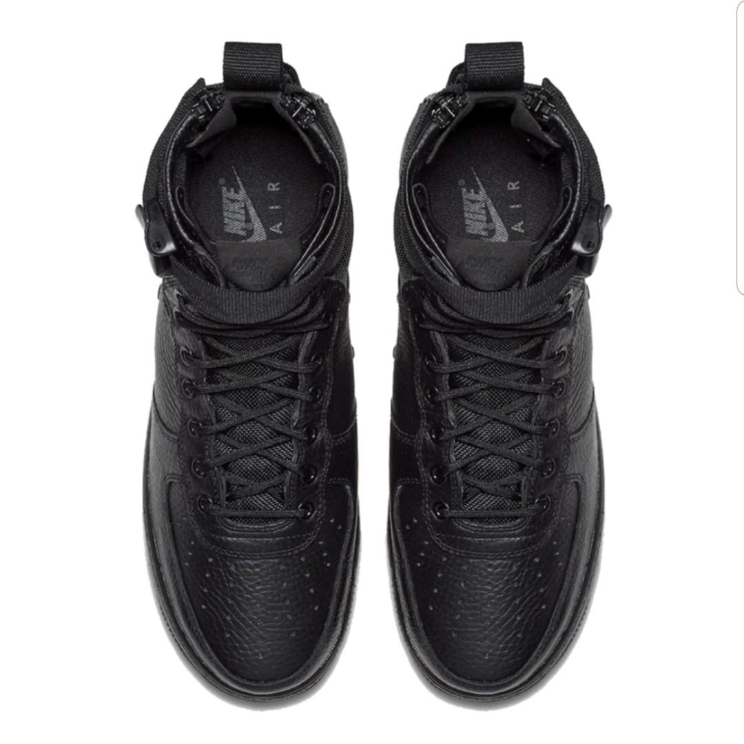 nike sf af1 mid triple black
