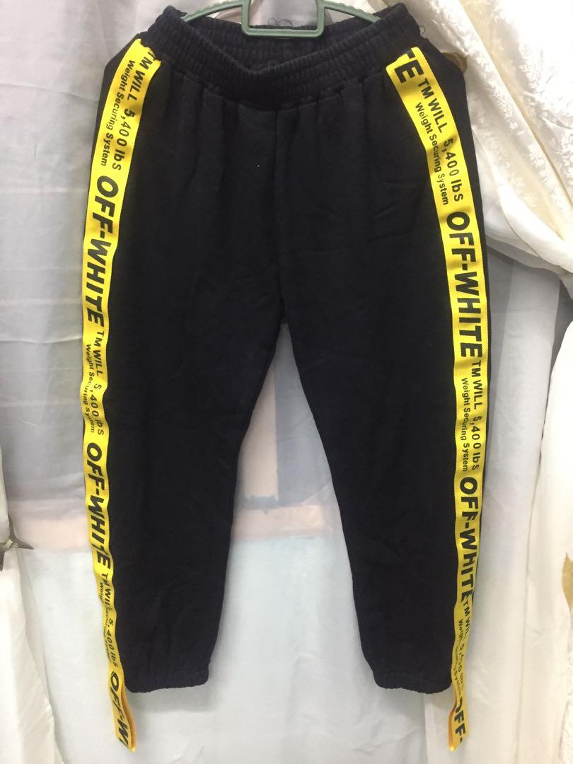 Off white black and yellow hot sale tracksuit