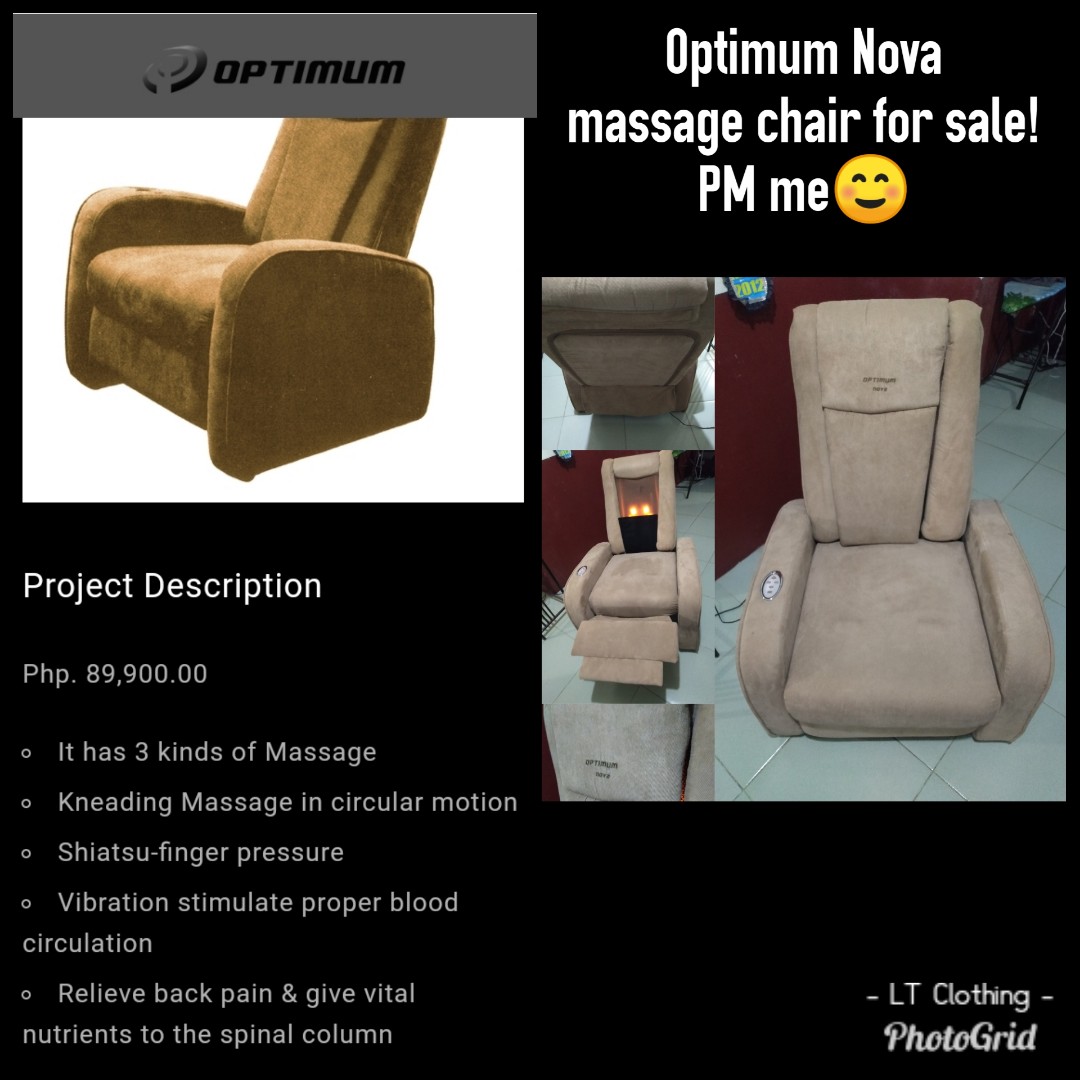 Optimum Nova Massage Chair For Sale Electronics Others On Carousell