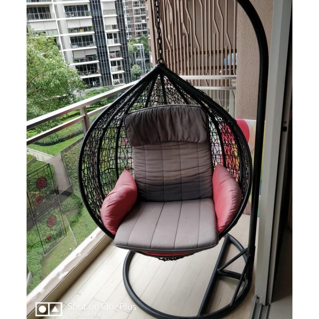 outdoor swing chair with ikea beckrest