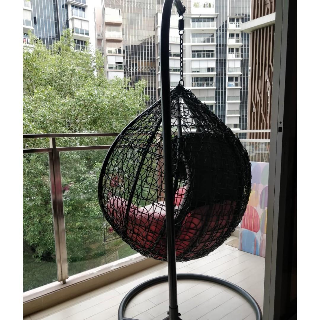 Swing chair with online stand ikea