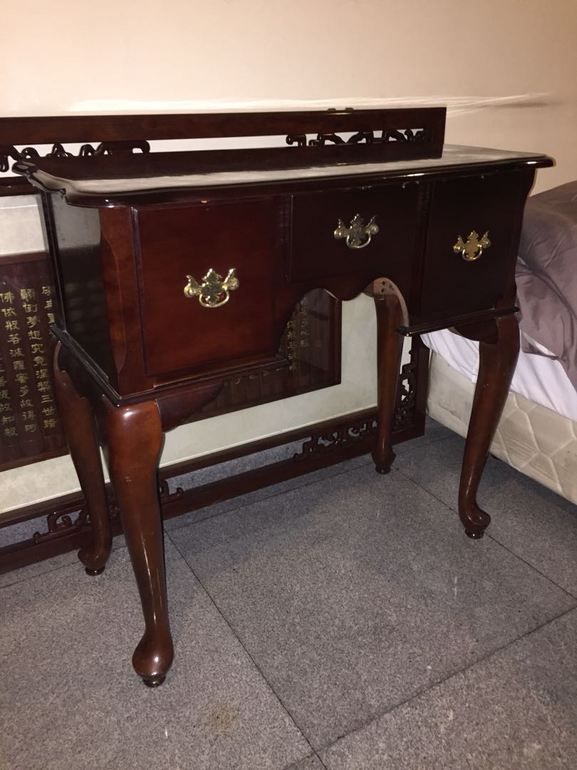 Peranakan Wooden Dressing Table, Furniture & Home Living, Furniture