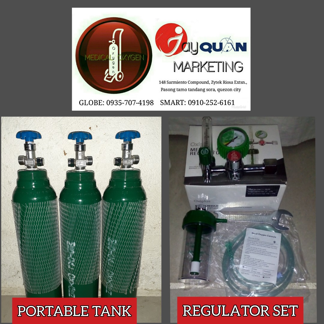 Portable Set With Regulator And Content Medical Oxygen Tank Beauty Personal Care Vision Care On Carousell