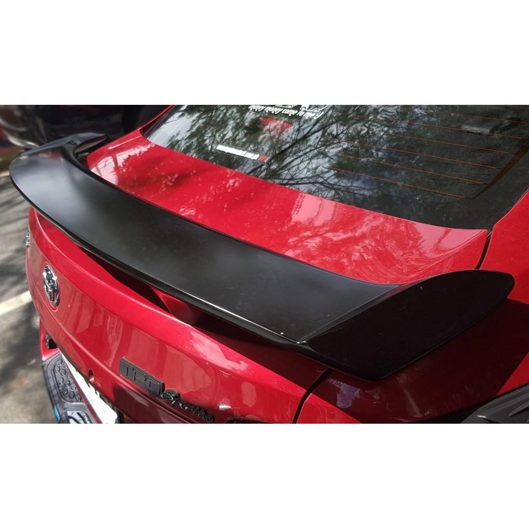 Spoiler Trd Low With Matte Black Paint For Vios All Year Model On