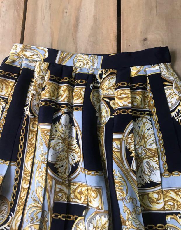 versace inspired pleated skirt