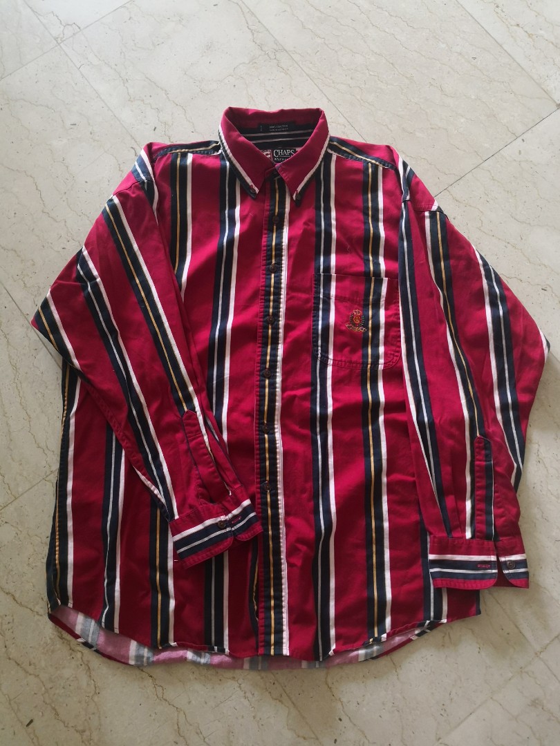 ralph lauren vertical striped shirt
