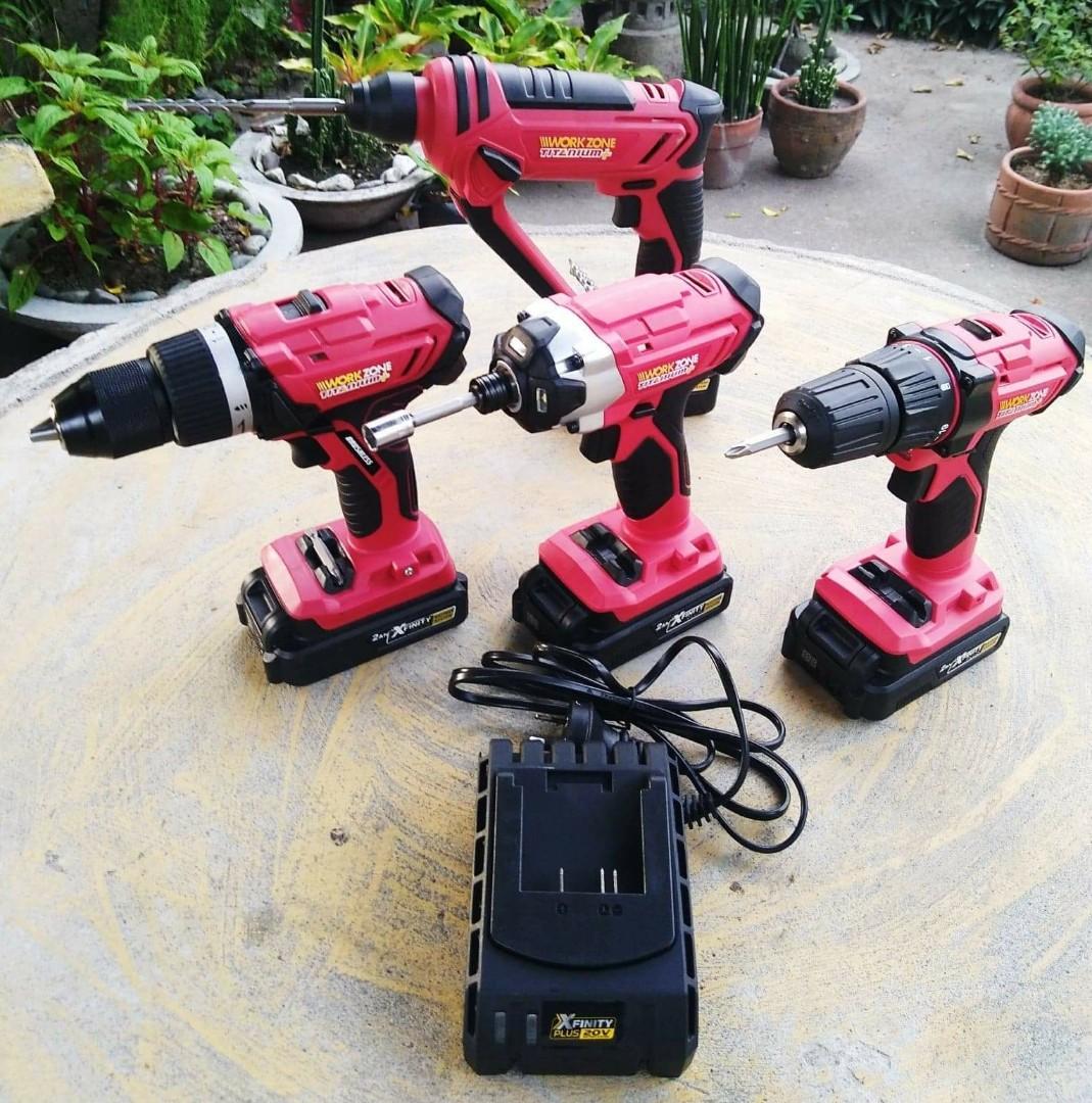 Workzone Tools 2 In 1 Set Drill Amd Impact Driver Impact Driver