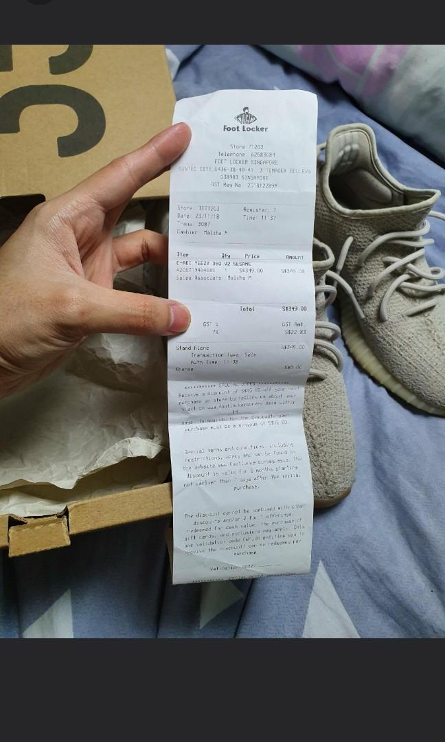 Foot locker yeezy sesame outlet