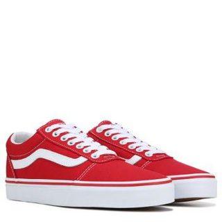 Red old skool vans