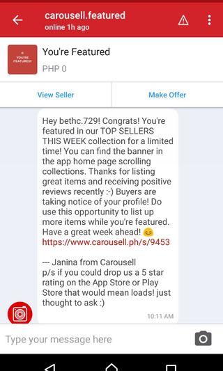 Thank You Carousell