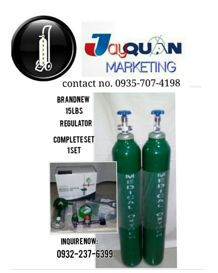 15lbs O2 15lbs 1SET PACKAGES(TANK/REGULATOR/CONTENT) medical oxygen tank, Beauty ...