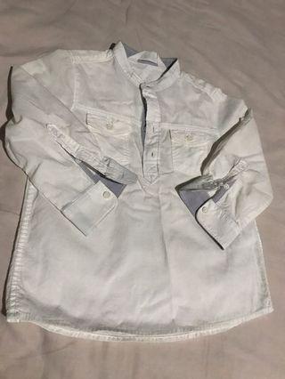 Pre-loved H&M White Chinese Collar Longsleeves