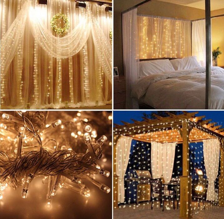 3 3m 300 Led Outdoor Fairy Curtains String Light