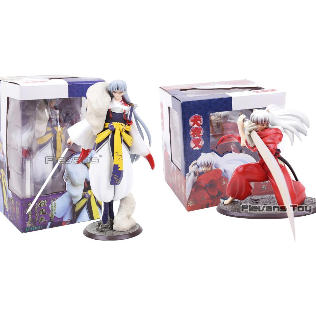 Anime Inuyasha Sesshomaru Samurai Warrior Katana Sword Statue Toy
