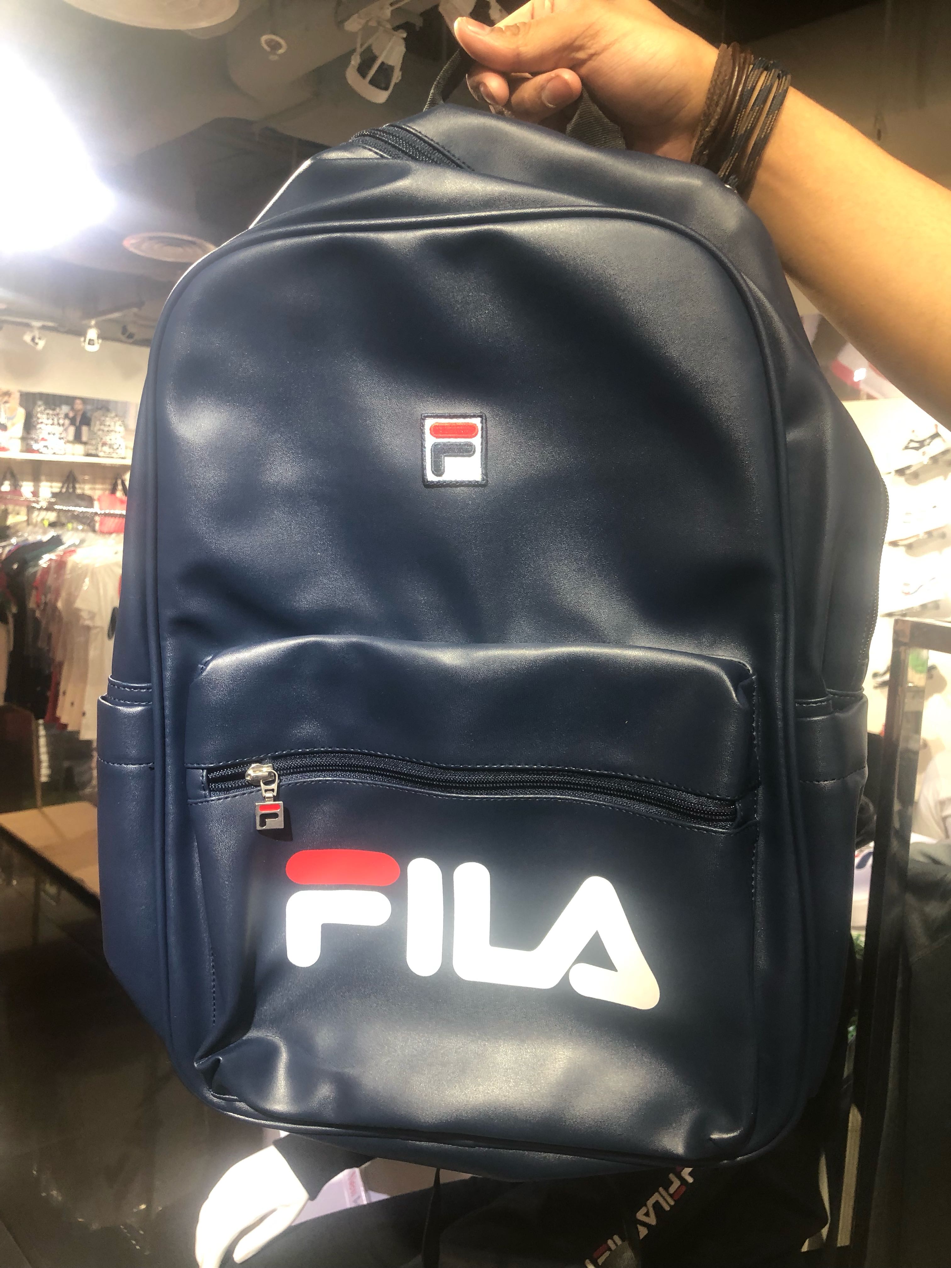 Fila backpack leather store