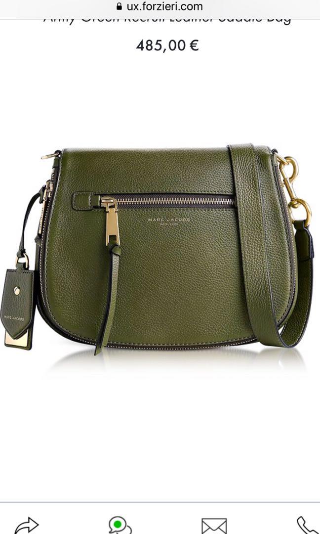 marc jacobs olive green bag