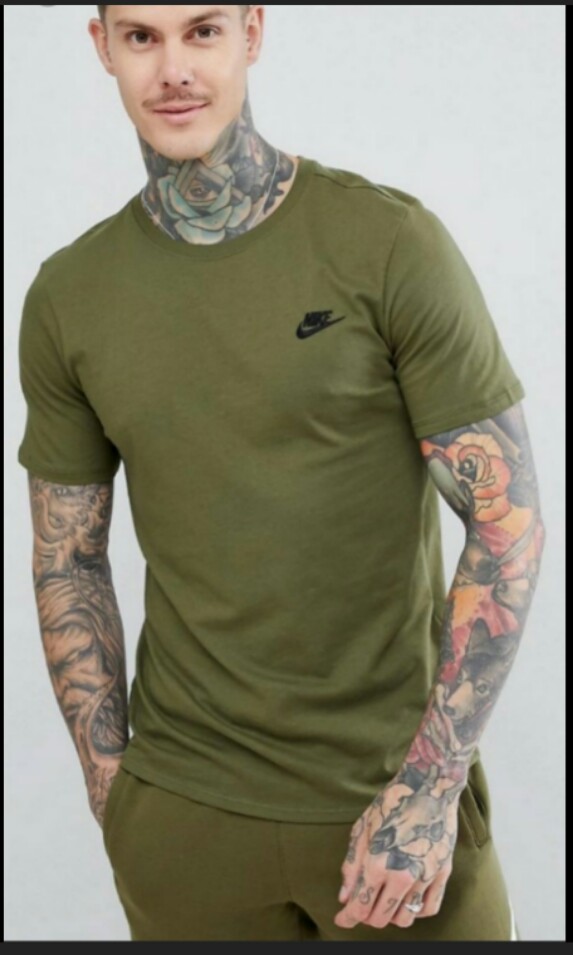 army green nike shirt