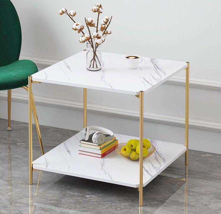 Bn Round And Square Side Coffee Table Marble And Gold Furniture Tables Chairs On Carousell