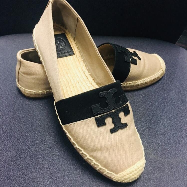 tory burch weston flat espadrille canvas