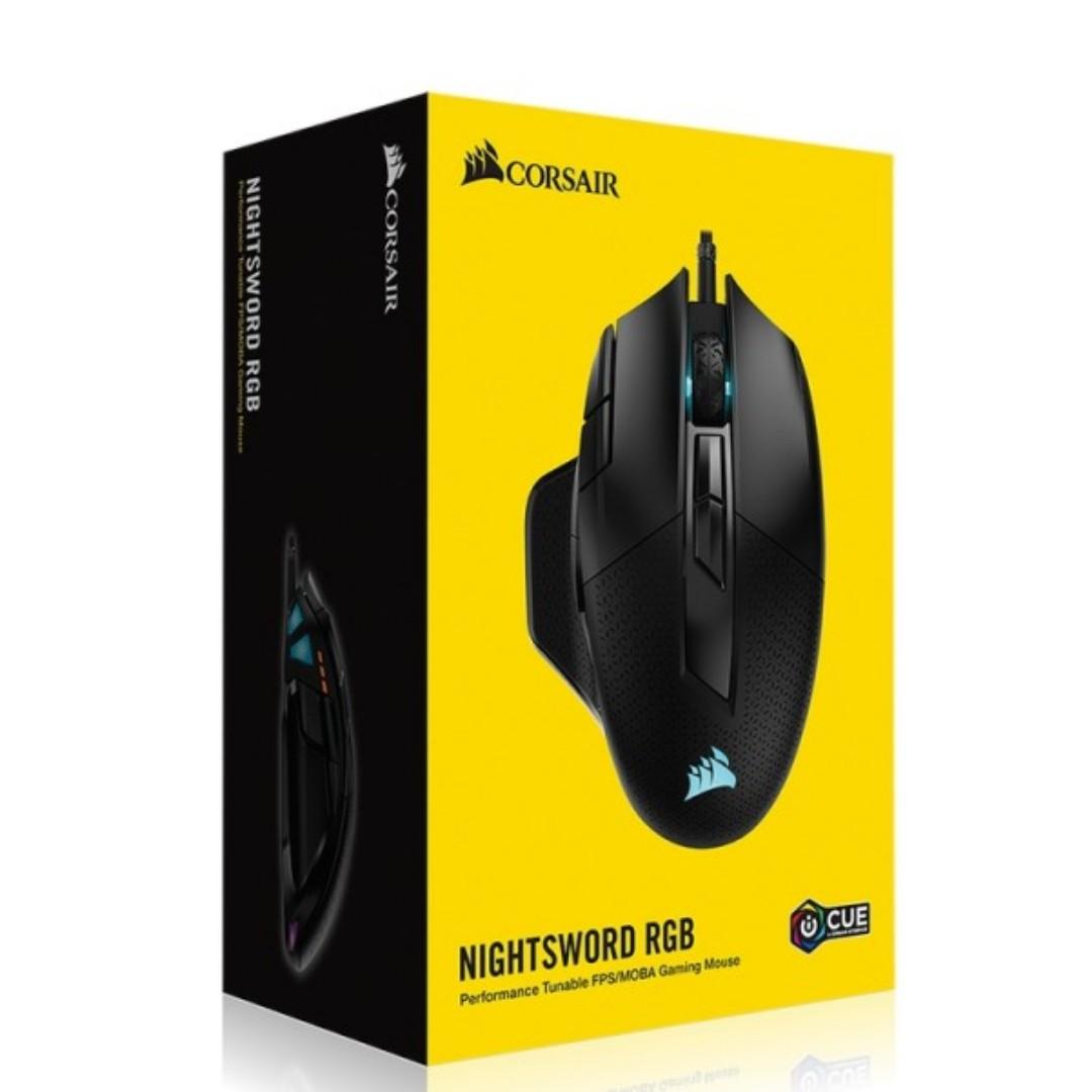 Corsair Nightsword Rgb Tunable Fps Moba Gaming Mouse Electronics Computer Parts Accessories On Carousell