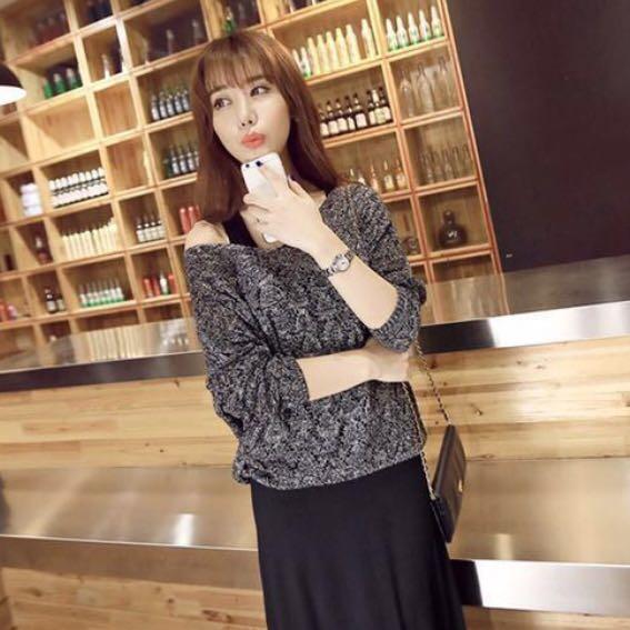 dark grey oversized jumper