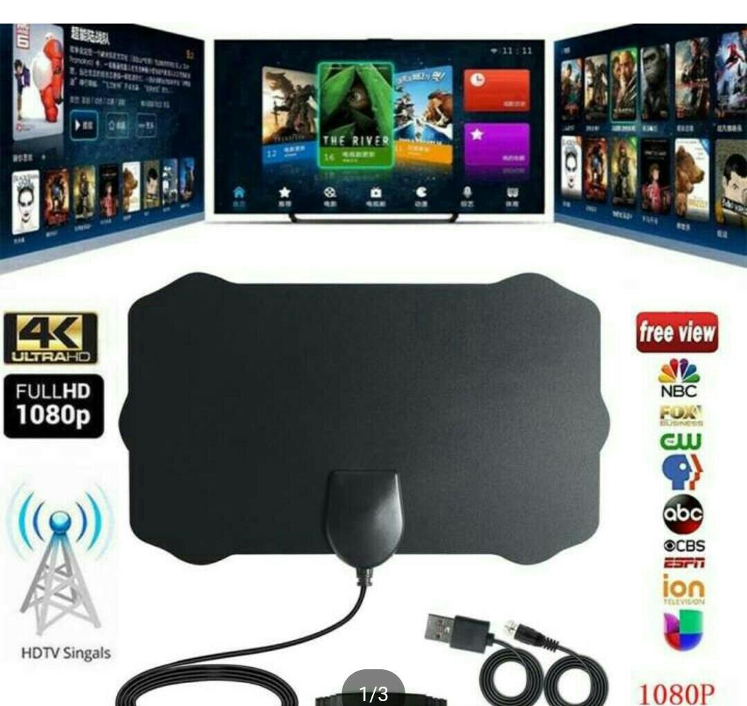 Digital Antenna TV HDTV 60 Miles Long Range HQ HDTV Indoor Antena Freeview  HD 10, Home Appliances, TVs & Entertainment Systems on Carousell
