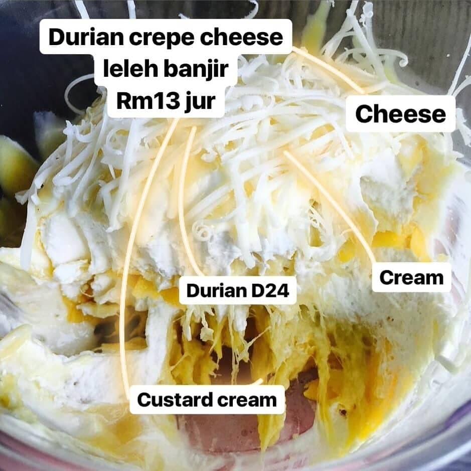 Durian Crepe Cheese Leleh Food Drinks Instant Food On Carousell