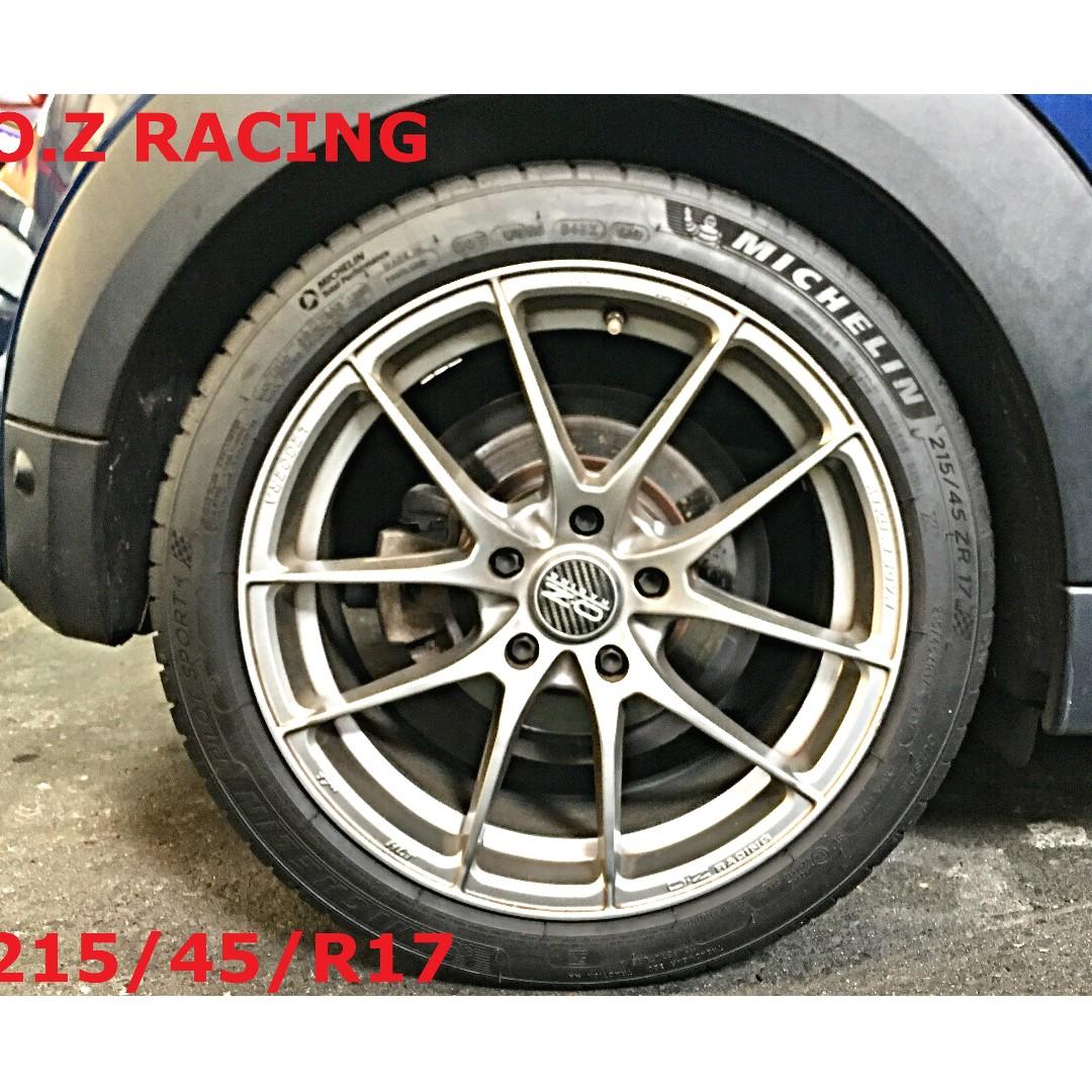 GENUINE O.Z RACING RIMS 215/45/R17 PLUS (MICHELIN PILOT SPORT 4 TYRES)
