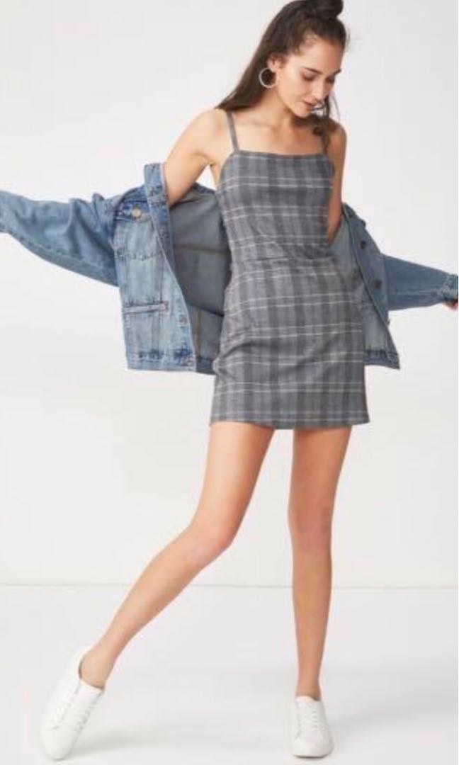 strappy pinafore dress